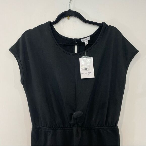 Love, Fire Black Jumpsuit Girl sz XL Cotton NEW - Picture 4 of 11